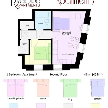 7 1 Bedroom, Sleeps X 4 Tatil Evi